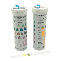 Kit de test d'eau de piscine 7-en-1 rapide et précis pour les tests de pH, de la dureté du carbonate, du chlore, de l'E. coli et plus encore, certifié CE