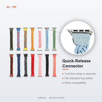 Bracelet en nylon tressé pour smartwatch, 14 couleurs, sangle réglable, remplacement personnalisable pour tous les modèles de la série