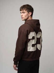 Men Vintage Washed Zip <b>Up</b> Hoodie 23 Number Patchwork <b>Letter</b> Graphic Hooded Sweatshirt Streetwear Bulk - Product Image 5