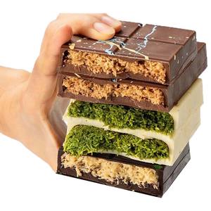 شوكولاتة بالحليب للبيع بالجملة والكميات الكبيرة حلوى وقطع شوكولاتة دبي بحشوة الفستق والبندق وبديل الكاكاو والمربى حاصلة على شهادة حلال - Product Image 1