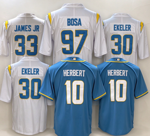 Camiseta infantil de los Los Angeles Chargers Bosa # Camiseta de Fútbol Americano de Manga Corta con Estampado de Algodón 97 - Product Image 1
