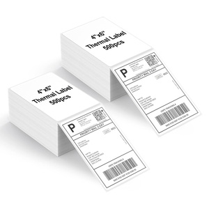 IDEA GIFT Wholesale <b>Waterproof</b> 4"x6" Thermal Shipping <b>Labels</b> Adhesive Blank Thermal <b>Labels</b> for UPS FedEx Ecommerce Shipping - Product Image 1