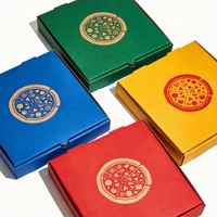 Boîte à pizza en carton ondulé, impression personnalisée de logo en gros pour emballages alimentaires