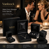 Coffret de luxe noir pour bijoux – Boîte à bagues, boîte à colliers, boîte à bracelets personnalisées – Coffret cadeau haut de gamme – Vente en gros OEM ODM