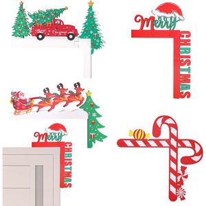 New DIY Cartoon Christmas Door Corner Decorations <b>Fun</b> Snowman and Santa Claus <b>Signs</b> Cross-Border Christmas DIY Crafts - Product Image 6
