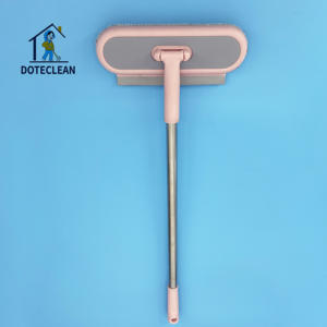 Poignée en acier inoxydable essuie-glace chiffon de nettoyage raclette avec lame en caoutchouc - Product Image 2