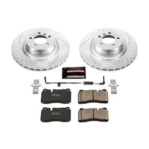 U.S. mais votados LR031843 D1263 POWERSTOP K5424 Pad Kit de Freio Dianteiro e Freio A Disco De Montagem do Sistema para a Land Rover