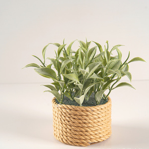 <span class=keywords><strong>Mini</strong></span> plantes artificielles <span class=keywords><strong>en</strong></span> <span class=keywords><strong>pot</strong></span>, fausses plantes vertes avec <span class=keywords><strong>pot</strong></span> tressé <span class=keywords><strong>en</strong></span> herbe, <span class=keywords><strong>eucalyptus</strong></span> pour la décoration de la maison, du bureau, du salon, de la chambre à coucher - Product Image 1