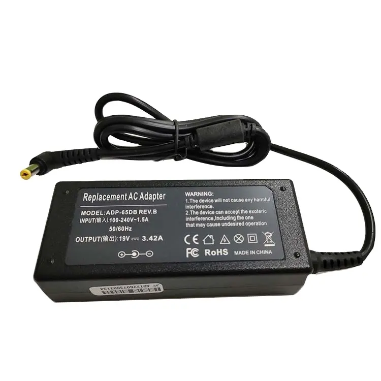 Laptop Charger Adapter 19 V 3.42A 65W 5.5*1.7mm for Acer Power Supply
