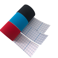 Bande de kinésiologie extensible quadridirectionnelle 5cm*5m en nylon, noir, rouge, bleu, avec colle hypoallergénique, bande élastique pour kinésiologie