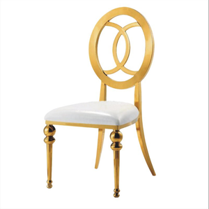 Chaise de mariage bon marché <span class=keywords><strong>location</strong></span> chaise de mariage en acier inoxydable et or - Product Image 1