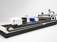 Nouvelle machine de découpe laser à fibre CNC 2000W avec commande Ruida, refroidissement par eau, pour tôles et tubes métalliques, 1500x3000mm, 3 axes multifonctionnelle