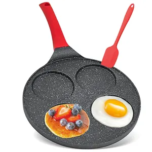AMZ Hot Selling Multifunktion 4 Löcher Antihaft-Frühstück Pfannkuchen Kochen Ei Bratpfanne