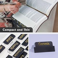 Onglets d'indexation de la Bible en or à chaud, faciles à lire et à appliquer, pour l'étude biblique, 75 unités, noirs, pour journalisation biblique, vente en gros