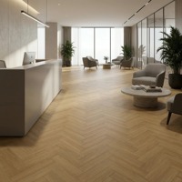 Parquet stratifié de luxe multi-couches à chevrons, haute brillance AC5 E0, protection environnementale, pour salon et extérieur