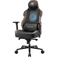 Cougar NXSYS AERO Orange Chaise de jeu en éventail RVB en élastomère innovant Coussin de tête et oreiller lombaire magnétiques