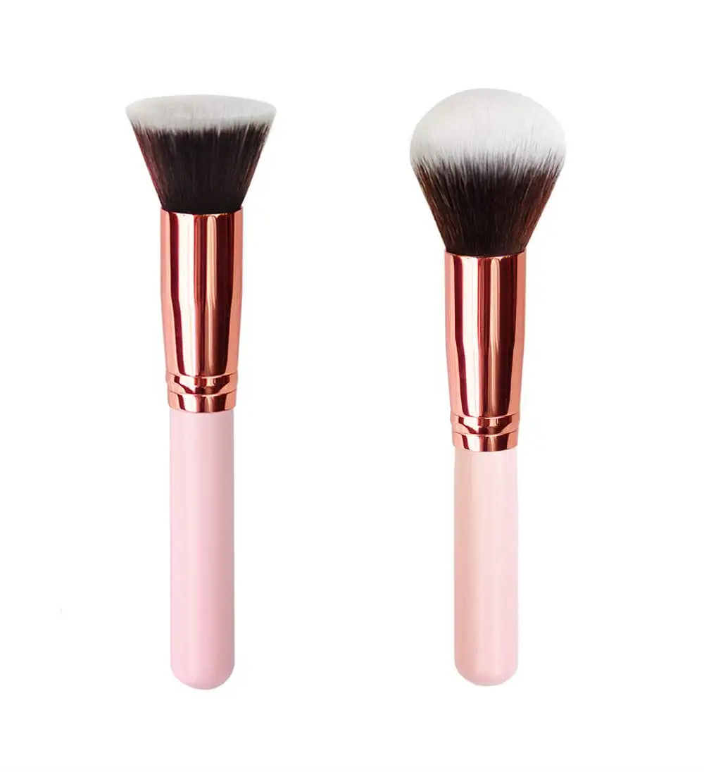 Flat Top Kabuki Foundation Brush Voor Vloeibare Bb Cream Meandersteken Mengen Buffing Instelling Blush Make-Up Platte Borstel