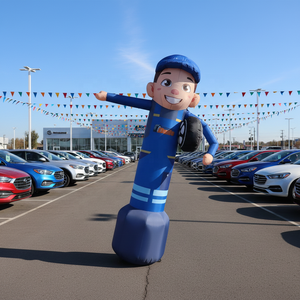 Publicité extérieure sur mesure pour un magasin <span class=keywords><strong>de</strong></span> pneus <span class=keywords><strong>de</strong></span> voiture, publicité gonflable avec un garçon qui agite la main, danseurs aériens - Product Image 2