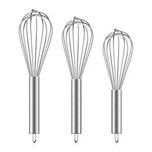 Fouet à œufs manuel en acier inoxydable de 8/10/12 pouces, batteur multifonction pour crème et beurre, compatible lave-vaisselle, écologique, pour la pâtisserie - Product Image 1