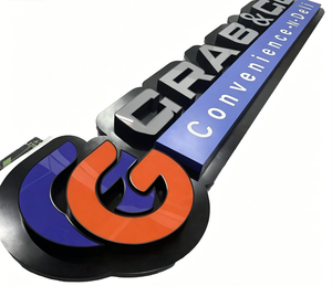 Insegna Luminosa a LED Miniatura ad Alta Luminosità, Lettere 3D Illuminate Frontalmente, Dimensioni e Font Personalizzabili per Segnaletica Aziendale - Product Image 1