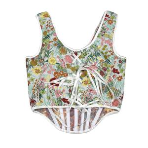 Corsé de calidad apretado Abdomen Vintage Bustiers hermosos estampados con cordones en la espalda corpiños huesos reunir pecho adelgazamiento Tops XXS a 3XL - Product Image 3