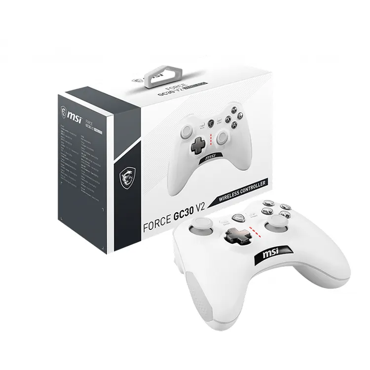 MSI FORCE GC30 V2 WHITE Gaming Controller Supports PC and Android System Wired And wireless Gamepad PC360 Steam PS3 Games Gear