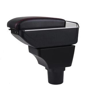 Bracciolo in Pelle PU con Ricarica USB, Scatola Portaoggetti a Doppio Strato Rialzata, Accessori per Ford <span class=keywords><strong>Figo</strong></span> - Product Image 1