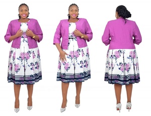 Conjunto de Dos Piezas para Mujer Talla Grande 5XL, Ropa Femenina, Traje de Vestir para Iglesia o Día de Domingo, para Mujeres Elegantes - Product Image 3
