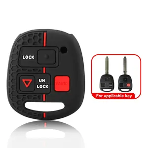 Housse de clé de voiture en silicone pour <span class=keywords><strong>TOYOTA</strong></span> Avensis Camry <span class=keywords><strong>Corolla</strong></span> RAV4 PRADO YARIS Tarago FJ Cruiser Land pour étui à clé Lexus - Product Image 3