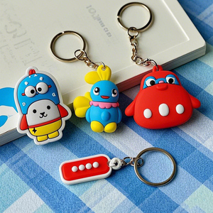 Personalized Character Soft PVC Rubber Keychain Custom Design Cartoon 2D 3D Eco-Friendly Durable Keyring