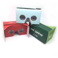 Kacamata VR Google Cardboard Versi Datar DIY, Video Kacamata Realitas Virtual, Kacamata VR Cardboard Goggle Box, Video Kacamata
