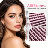 Kit d'extension de cils DIY en grappes, cils individuels effet naturel, 8-16mm, marque privée, vison, OEM/ODM