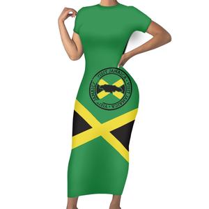 Robes pour femmes ornées de motifs jamaïcains, design spécial, vente en gros directe, robes pour filles, style personnalisé, robe moulante - Product Image 5
