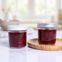 Pot en verre esthétique de luxe pour emballage de soins de la peau, pot à crème en verre transparent avec couvercle en bois, intérieur minimaliste et épuré