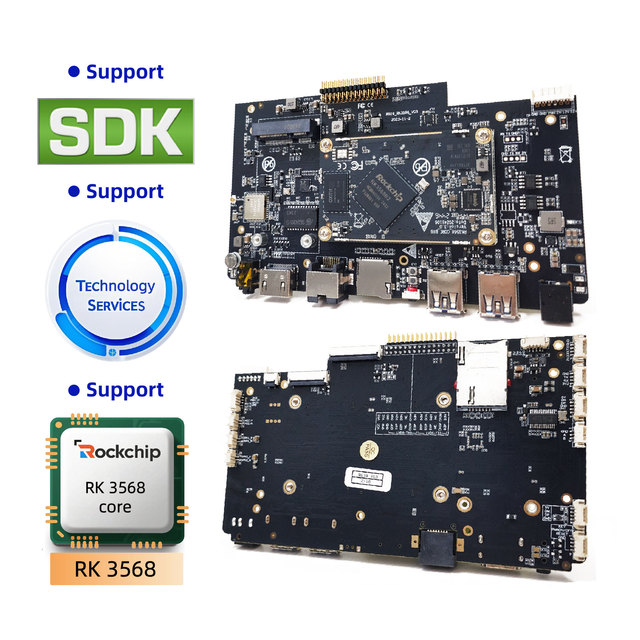 RK3568 Embedded Board 2G/4G/8G DDR4 8G-128G EMMC Gigabit RJ45 USB3.0 Android Linux Industrial SBC