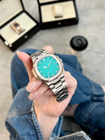 Montre à quartz en acier inoxydable avec bracelet, calendrier, lumineuse, étanche, simple et élégante, très vendue