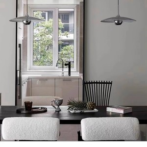 Hector Finch Minimalist Flying Saucer Pendant <b>Light</b> Round E27 LED Dining Room <b>Chandelier</b> - Product Image 5