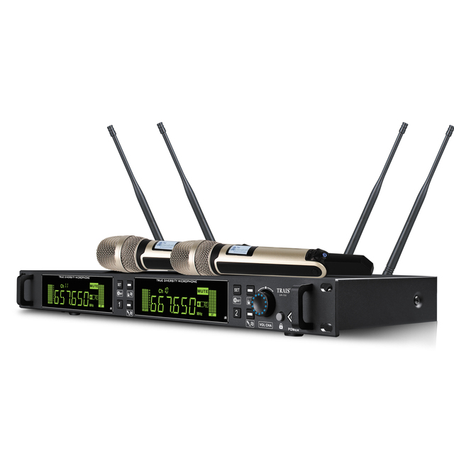 Skm9000 Uhf Wireless Microphone Metal Dynamic Dual Channel True Diversity Wireless Mic