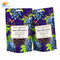 Sachet Doypack Personnalisé Imprimé Stratifié Refermable avec Fermeture Zip, en Plastique Alimentaire, pour Raisins Séchés et Snacks aux Fruits