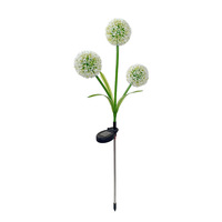 Lampe de sol solaire LED en pissenlit étanche petit éclairage de jardin extérieur pour cour et parc alimenté par panneau solaire