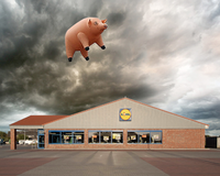Ballon publicitaire gonflable en forme de cochon volant à l'hélium à vendre, jouet gonflable