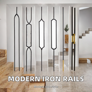 Barandillas de Hierro Forjado Modernas para Interiores, Barandas Decorativas para Escaleras, Acabado con Acabado en Arena Antióxido, Garantía de por Vida, Barandilla BH - Product Image 2