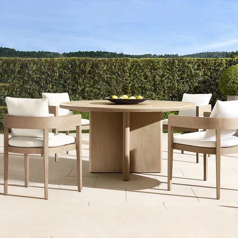 Ensembles de jardin villa en bois de teck Mobilier d'extérieur Ensemble de table et chaises de jardin