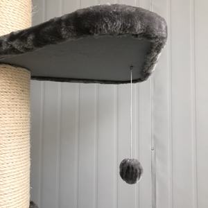 Longnew Lantai Hewan Peliharaan Ke Ketinggian Langit-langit Dapat Disesuaikan Kualitas Tinggi Pohon Kucing Besar Berkelanjutan Tiang Goresan 60*60*275,L CN;ANH - Product Image 4