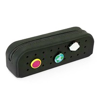 Trousse à crayons en silicone motif croco, pochette de rangement multifonction pour fournitures scolaires, sac à stylos créatif DIY pour enfants, trousse de toilette et cosmétiques en EVA