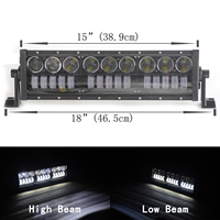 Barres lumineuses LED pour voiture 12/24 V 55W-550W, à double rangée droite, 6000K, de 5,5 à 55 pouces, faisceau haut/bas, pour véhicules tout-terrain 4x4 et camions