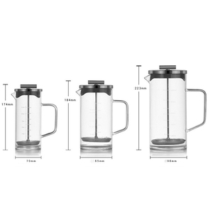 Cafetière à piston en verre borosilicate à paroi simple et acier inoxydable 304, 350 ml - Product Image 5