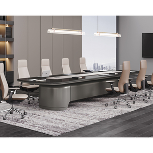 Contemporary Office Furniture Set Simple Rectangular Executive Office Meeting <b>Table</b> Long Conference <b>Table</b> - Product Image 3