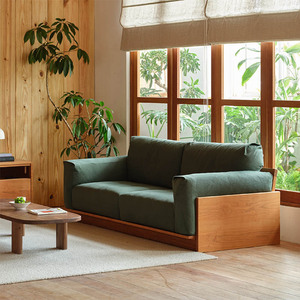 MUMO Mueble de Salón Reclinable de Madera, Estilo Nórdico, de Madera Maciza Original, con Tapicería de Tela, Hecho en China, MUMO Mueble Reclinable de Madera S - Product Image 1