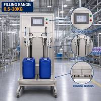 Machine de remplissage semi-automatique pour bidons de 1 à 20 L de désinfectant pour les mains, eau savonneuse, détergent, liquide moussant